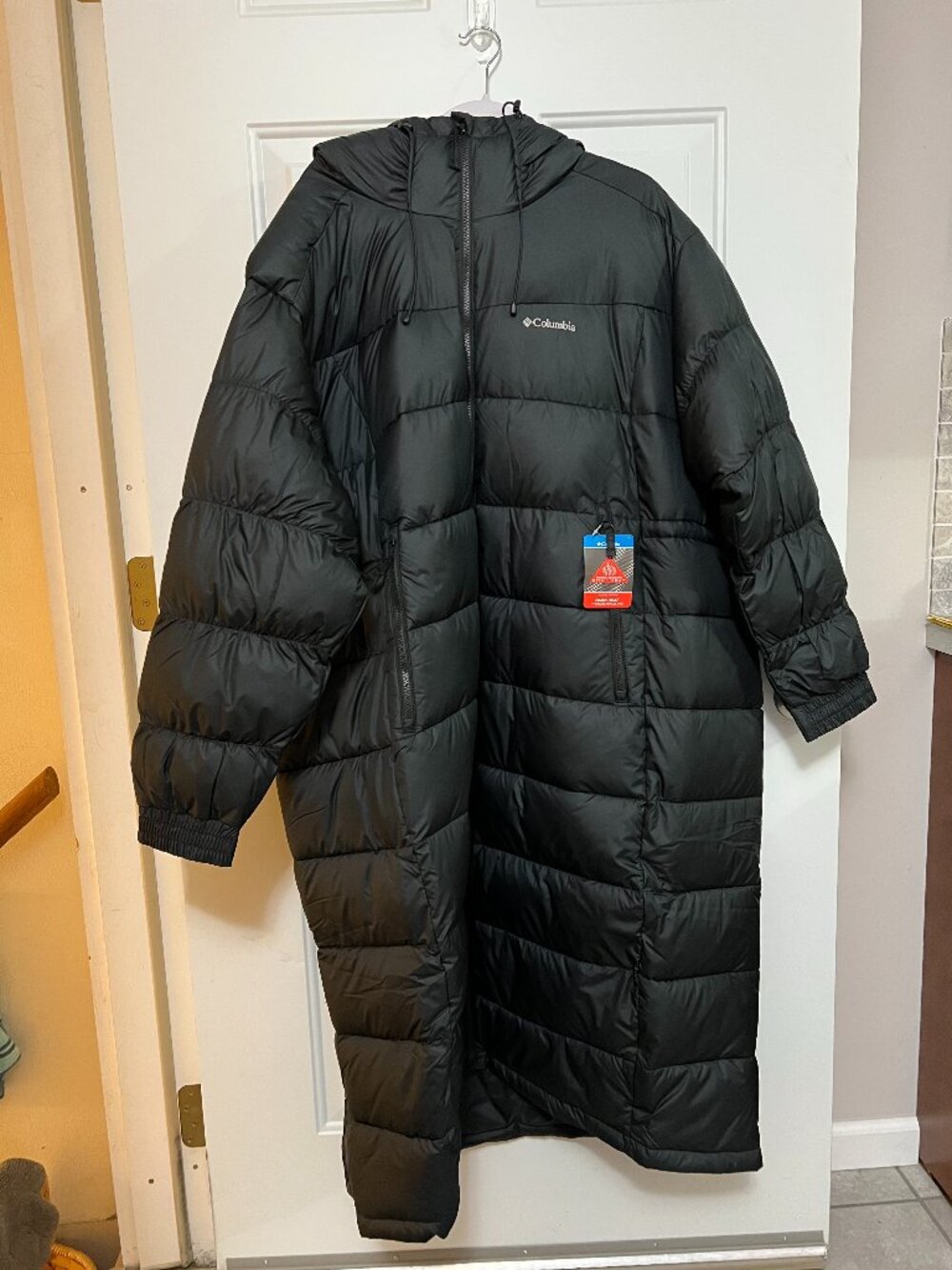 NWT Columbia Pike Lake II Long Puffer Jacket Black Women's 3X